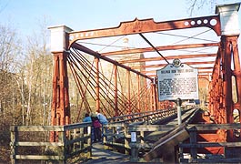 [photo, Bollman Iron Truss Bridge at Savage Mill, 8600 Foundry St., Savage, Maryland]