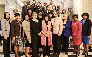 [photo, Legislative Black Caucus of Maryland, State House, Annapolis, Maryland]