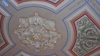 [photo, Ceiling design, Old 19th-Century House of Delegates Chamber, State House, Annapolis, Maryland]