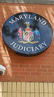 [photo, Maryland Judiciary sign at Education and Conference Center, Judicial College of Maryland, 2009 Commerce Park Drive, Annapolis, Maryland]