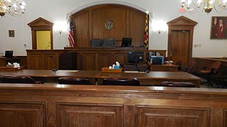 [photo, Courtroom no. 1, Caroline County Circuit Court, 109 Market St., Denton, Maryland]