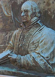 [photo, Archbishop John Carroll (1735-1815) Bicentennial Memorial (1976), by Felix de Weldon (1907-2003), Upper Marlboro, Maryland