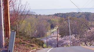 [photo, Breton Bay in distance, view from Society Hill Road, Leonardtown, Maryland]