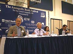 [photo, Afganistan Panel, Annapolis Book Festival, Key School, Annapolis, Maryland]