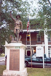 [American Doughboy statue, by E. M. Viquesney (1922?), in front of Emmit House, Main St., Emmitsburg, Maryland]