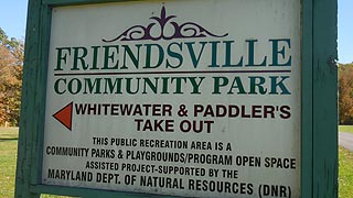 [photo, Community Park sign, Friendsville, Maryland]