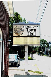 [Town Hall sign, Sharptown, Maryland]